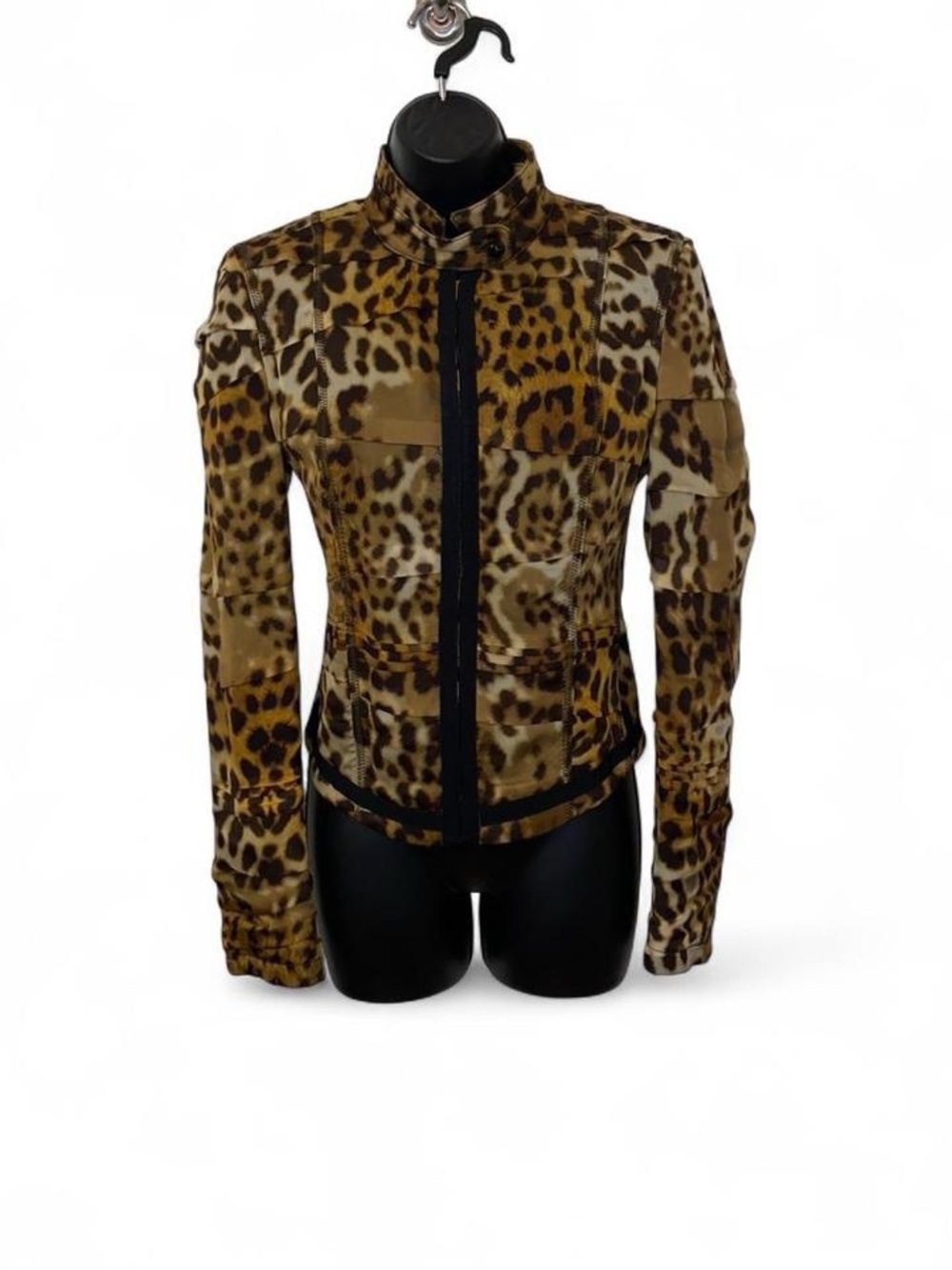 Roberto Cavalli Vintage Leopard Print Corset Boned Jacket